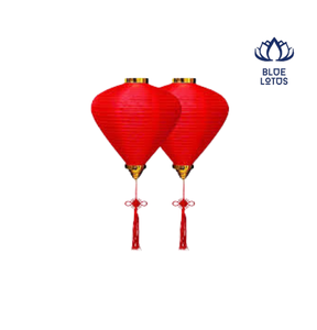 Lanterne en plastique rouge en forme de lotus bleu, sans batterie, NOUVELLE ARRIVÉE, décoration extérieure pour le Nouvel An chinois - Product Image 1