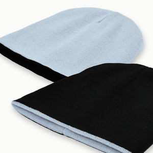 หมวกบีนนี่ฤดูหนาวแบบยูนิเซ็กซ์ หมวกไหมพรมเนื้อนุ่ม สีพื้น ซับในสีตัดกัน สวมใส่สบาย เหมาะสำหรับกิจกรรมกลางแจ้ง หมวกบีนนี่สำหรับผู้ใหญ่ - Product Image 3