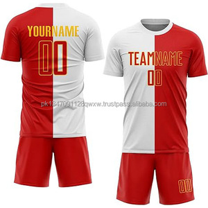Impression personnalisée de t-shirts de football pour hommes, votre propre logo, impression numérique, dernier design, maillot de football, couleur dégradée, 100% vêtements de football - Product Image 4
