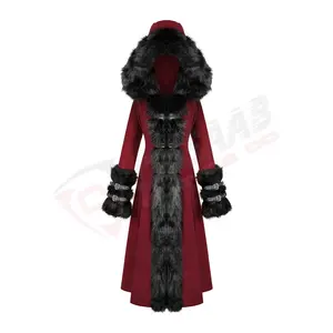 Женское длинное зимнее пальто с капюшоном