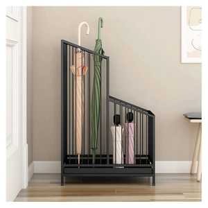 Minimalist Black Metal Umbrella Stand Compact Square Iron Umbrella Holder Modern <b>Small</b> Entryway Walking Stick Storage Rack - Product Image 3