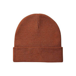 Orange Beanie Hat Unisex Adult Solid Color Knit <b>Winter</b> <b>Cap</b> Casual Style 56-58CM Head Circumference - Product Image 6