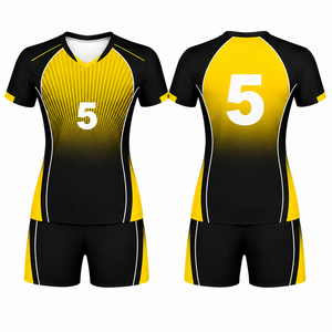 Conjunto de Uniforme de Voleibol Personalizado Sublimado en Poliéster para Mujer, Jersey Transpirable de Manga Corta, Pantalones Cortos con Cintura Elástica y Cuello Redondo, Estilo Deportivo - Product Image 6
