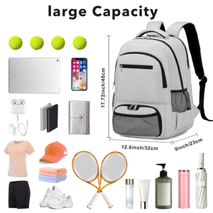 Sac de baseball personnalisé avec logo, design tendance, 50-70L, polyester, capacité de 2 raquettes pour badminton, squash, pickleball, pagaies et balles - Product Image 2