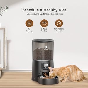 <b>Automatic</b> Cat Feeder - Dry Cat Food <b>Dispenser</b> Programmable Control 1-6 Meals for Cats and Medium Dogs - Product Image 3