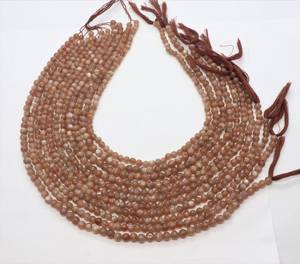 Natural Chocolate Moonstone Plain Round Beads 4.5-5MM Moonstone Round Beads Moonstone Smooth Beads For Jewelry Making Wholesale - Product Image 1