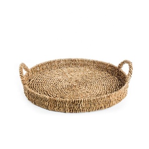 Minimal Design Eco-friendly Versatile Handwoven Seagrass <b>Serving</b> <b>Tray</b> From Vietnam - Product Image 6