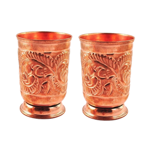 Handmade Pure <b>Copper</b> Glass <b>Cup</b> for Drinking Water Ayurvedic <b>Copper</b> Mug Tumbler for Home Kitchen - Product Image 1
