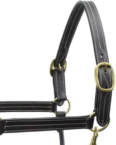 Harnais en cuir ferme pour cheval, têtière structurée, réglable, durable, pour l'entraînement, l'extérieur et la manipulation quotidienne, harnais en cuir pour chevaux - Product Image 6