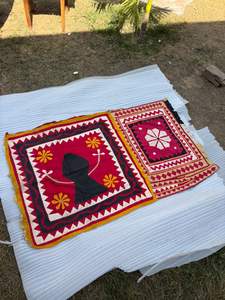 ผ้าปะติดปักลายวินเทจทำมือ – แผงผ้าตกแต่งสไตล์โบโฮหลากสี - Product Image 2