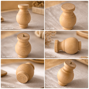 Solid Wood Furniture <b>Legs</b> Classic Turned Sofa Cabinet <b>Table</b> <b>Legs</b> Natural Wood Durable Replacement Parts for Home Furniture - Product Image 3