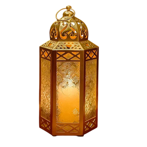 Lanterne à bougie en bronze de qualité supérieure, métal et verre, porte-bougie suspendu pour décoration intérieure et extérieure, mariage, balcon et table. - Product Image 6