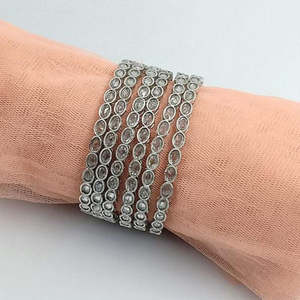 ชุดเครื่องประดับอย่างดีชุบเงินพร้อมกำไลหินคริสตัล11151744WH_2.4 - Product Image 1