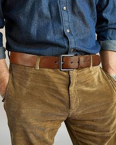 Cinturones de Cuero Vacuno para Hombre, Diseño Personalizado OEM, Hebilla de Aleación de Doble Aro, Logotipo Personalizado, Estilo Formal y Moderno, Venta al Por Mayor 2026 - Product Image 2