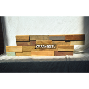 Paneles Decorativos de Madera Vintage con Diseño Geométrico Moderno para Aislamiento Acústico en el Hogar, Entretenimiento y Decoración de Interiores de Villas - Product Image 2