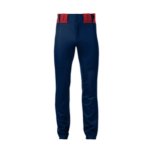 Baseball Pants For Boys <b>Red</b> Color <b>Belt</b> Loops Snap Closure Comfortable Navy Blue Color Softball Pants With Sublimation Design - Product Image 1