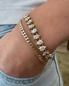 กำไลข้อมือเพชรทรงลูกแพร์เพาะเลี้ยงในห้องปฏิบัติการ ทองคำแท้ 14K 18K แบบเต็มวง สวมใส่ได้ทุกวัน ของขวัญสำหรับผู้หญิง - Product Image 2