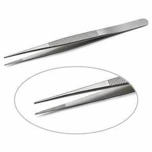 Pince à épiler diamantée de précision en acier inoxydable à pointe fine, outil de réparation de bijoux et de montres ZetomedPro - Product Image 1