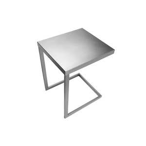 Table moderne en forme de Z, plaquée argent, table d'appoint et de fin de rangée pour la décoration de salon, table centrale en métal à prix de gros - Product Image 1