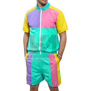 <b>Men</b>’s 2-Piece Windbreaker Tracksuit Lightweight <b>Jacket</b> & Pants <b>Summer</b> Fashion OEM Factory Direct - Product Image 1