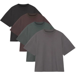 Camiseta Informal Extra Grande de la Mejor Calidad, Diseño Sólido, Transpirable, de Peso Pesado, con Logotipo Personalizado, 100% Algodón para Hombre - Product Image 6
