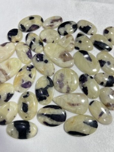 Taille personnalisable Cabochon en vrac jaune pierre précieuse septarienne pierre semi-précieuse naturelle faite à la main en vrac en gros forme de mélange - Product Image 3