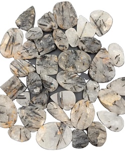 Cabujón de Cuarzo Rutilado Negro Natural al Mejor Precio |   Piedras Sueltas de Cuarzo Rutilo para Joyería |   Proveedor Mayorista - Product Image 2