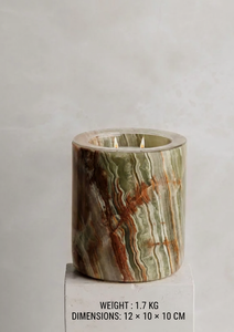 Portavelas Decorativo de Ónix Verde, Portavelas de Mármol Natural para Velas de Té, Decoración de Hogar de Lujo, Regalo - Product Image 2
