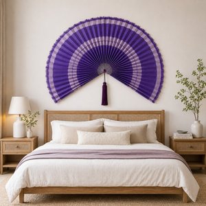 Handmade Bamboo <b>Wall</b> Fan <b>Decor</b> <b>Large</b> Decorative Hanging Fan for Living Room Bedroom Hotel Wedding Event Home Decoration - Product Image 1