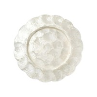 Assiette de présentation de luxe faite à la main avec incrustation de nacre, mosaïque de coquillages festonnée, dessous de plat décoratif moderne résistant à la chaleur 100mm Carton