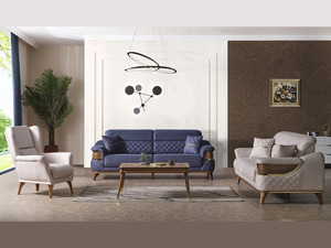 Luxury Solid Teak <b>Wood</b> <b>Sofa</b> Set Modern Cognac Leather 3 2 1 1 Seater Diamond Quilted <b>Sofa</b> Coffee Table Villa Living Room - Product Image 5