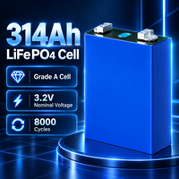 Cellule de batterie prismatique au phosphate de fer et de lithium à semi-conducteurs OEM 314Ah 3.2V, 8000 cycles, pour modules de stockage d'énergie solaire