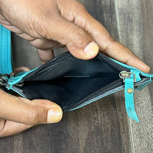 Cartera de Cuero Vacuno Repujado a Mano de Lujo, Nueva, para Uso Diario, Viajes y Compras, con Cierre de Cremallera, para Mujer - Product Image 6