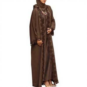 New Hot sale Kaftan Abaya Handmade Turkish Floor Length Long Sleeve Soft Breathable Fabric Loose Fit Casual Party Wear - Product Image 2