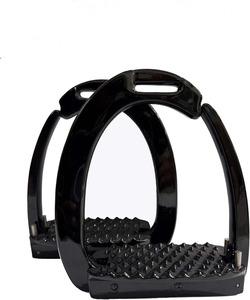 อานม้าสแตนเลสพร้อมแผ่นหนังและพื้นยางสำหรับขี่ม้า - Product Image 1
