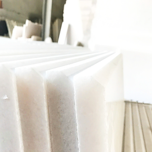 Baldosas de mármol blanco pulido para pisos y escaleras interiores. An Son Vietnam, proveedor de mármol cortado a medida. - Product Image 2