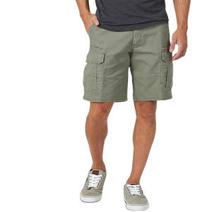 Pantalones Cortos Cargo Casuales de Verano para Hombre, Diseño Sólido, Tejido de Punto, Cintura Media, Secado Rápido, Poliéster/Algodón, Personalizados - Product Image 1
