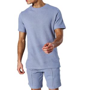 2025 vêtements de marque pour hommes en gros shorts décontractés et t-shirt à manches courtes ensemble couleur unie pour l'automne été - Product Image 5