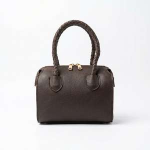 Bolso de Viaje Mini Speedy de Lujo en Cuero Genuino 100% Marrón Oscuro, Resistente, con Doble Asa para Mujer - Product Image 2