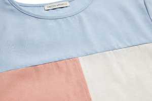 Oneten Apparel <b>Women</b> Color Block Short Sleeve Crew Neck 100% Cotton <b>Loose</b> Fit Anti-Pilling T <b>Shirt</b> Summer Casual Top - Product Image 5