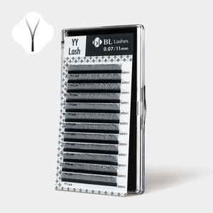 [Private Label] BEST Korea PBT Premade Fans YY, Triple Lash 0.07 Wholesale (C,D Curl)(8-13mm Mix) Individual Soft Eyelash - Product Image 3