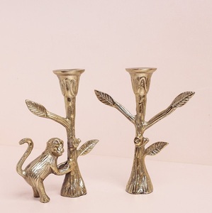 Juego de Portavelas de Lujo con Forma de Concha de Metal Dorado, Candelabro Decorativo, Centro de Mesa de Estilo Costero, Decoración Moderna para el Hogar - Product Image 2