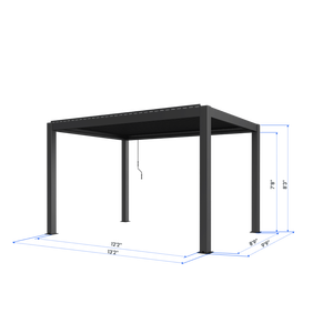 Multi-Function Manual Louvered <b>Canopy</b> Shutter <b>Sunshade</b> Blinds for Patio Balcony Pergola - Product Image 2