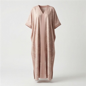 Nouvelle robe abaya maxi avec foulard, vêtement musulman, hijab islamique, tenue traditionnelle pour femmes, en polyester, vêtements ethniques modestes - Product Image 1