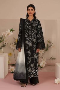 Ensemble Kurta et pantalon Fashion Lawn, vêtements indiens et pakistanais, collection été, imprimé, 3 pièces, tenue ethnique pour femmes, robes décontractées - Product Image 5