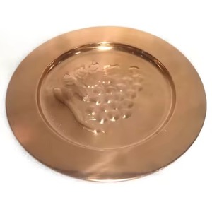 Antique Copper Charger Plate Luxury Decorative Dinner Plate Restaurant Hotel - Product Image 6