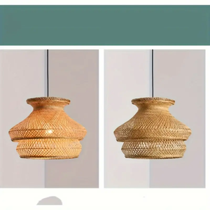 Lámpara Colgante de Bambú en Capas para Decoración de Techo en el Hogar, Restaurante e Iluminación Interior - Product Image 1