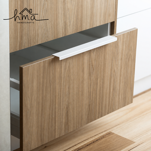 Matte <b>White</b> Brass Edge Pull Cabinet Handle Modern Finger Grip Drawer Pull Wardrobe Cupboard Kitchen Cabinet <b>Door</b> Hardware - Product Image 1