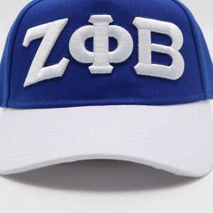 หมวกแก๊ป Zeta Phi Beta ปักลาย ZPB สีน้ำเงินขาว ปีกแบน ปรับขนาดได้ สำหรับชมรมนักศึกษา ดีไซน์ทันสมัย สวมใส่สบาย - Product Image 3