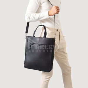Sac d'ordinateur en cuir véritable à étiquette privée, logo personnalisé, faible MOQ, sacoche de luxe pour homme, sac de travail professionnel pour voyage - Product Image 5